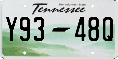 TN license plate Y9348Q
