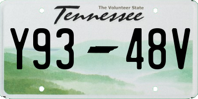 TN license plate Y9348V