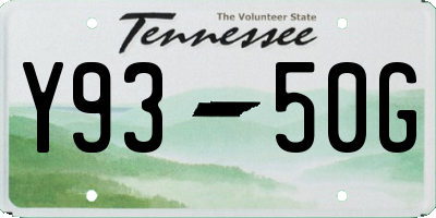 TN license plate Y9350G