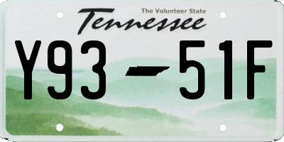 TN license plate Y9351F