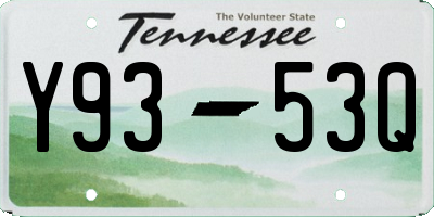TN license plate Y9353Q