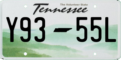 TN license plate Y9355L