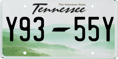 TN license plate Y9355Y
