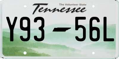 TN license plate Y9356L