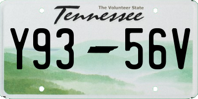 TN license plate Y9356V