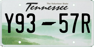 TN license plate Y9357R