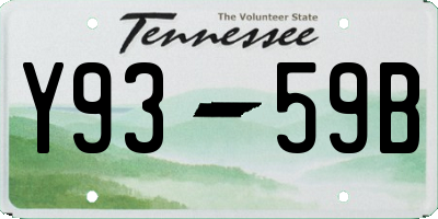 TN license plate Y9359B