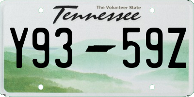 TN license plate Y9359Z