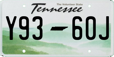 TN license plate Y9360J