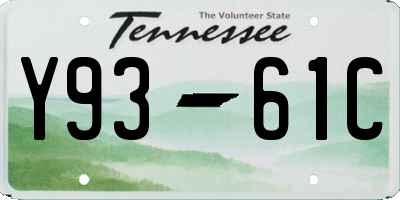 TN license plate Y9361C