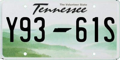 TN license plate Y9361S