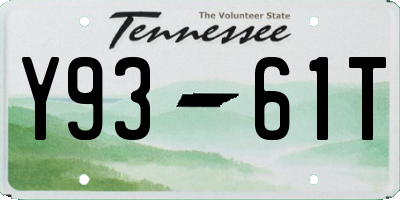TN license plate Y9361T