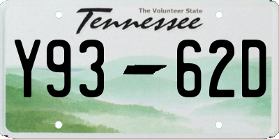 TN license plate Y9362D