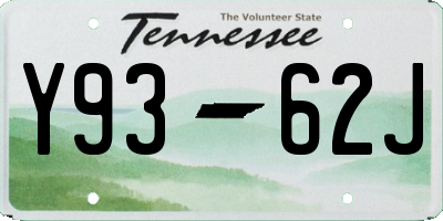 TN license plate Y9362J