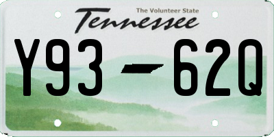TN license plate Y9362Q