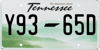 TN license plate Y9365D