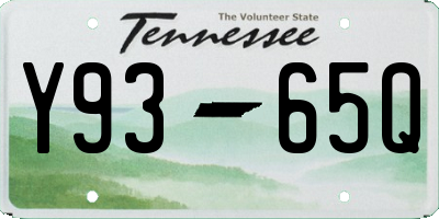 TN license plate Y9365Q