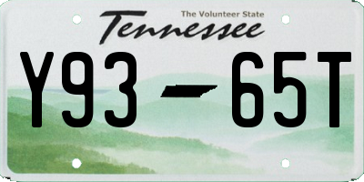 TN license plate Y9365T