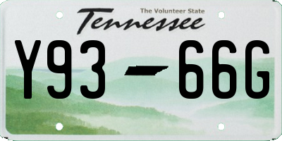 TN license plate Y9366G