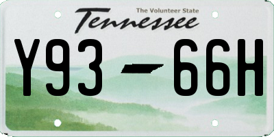 TN license plate Y9366H