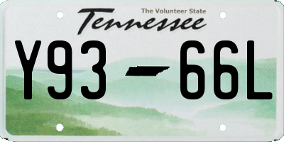 TN license plate Y9366L