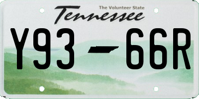 TN license plate Y9366R