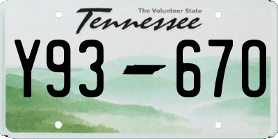 TN license plate Y9367O