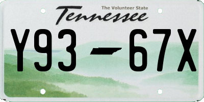 TN license plate Y9367X