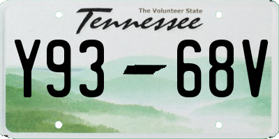 TN license plate Y9368V