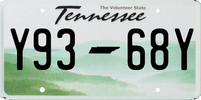 TN license plate Y9368Y