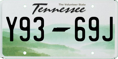 TN license plate Y9369J