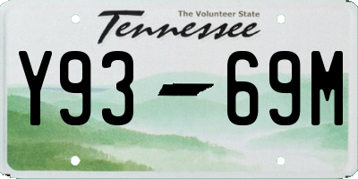 TN license plate Y9369M