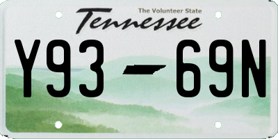 TN license plate Y9369N