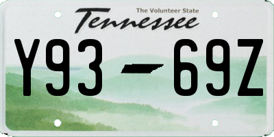 TN license plate Y9369Z