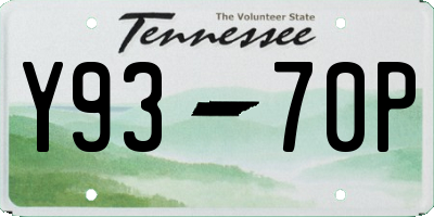 TN license plate Y9370P
