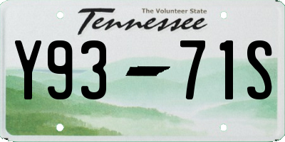 TN license plate Y9371S