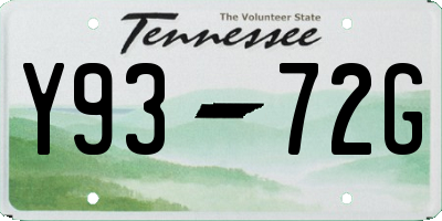TN license plate Y9372G