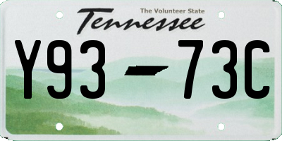 TN license plate Y9373C