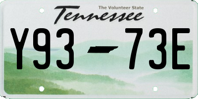 TN license plate Y9373E
