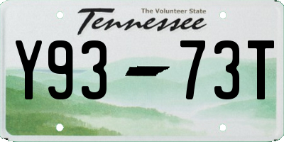 TN license plate Y9373T