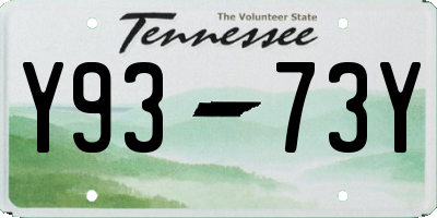 TN license plate Y9373Y