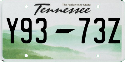 TN license plate Y9373Z