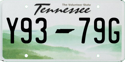 TN license plate Y9379G