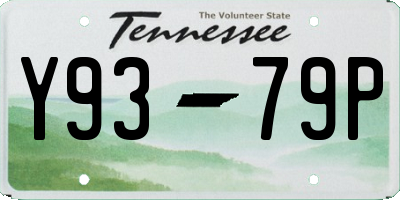TN license plate Y9379P