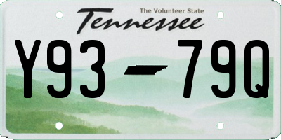 TN license plate Y9379Q