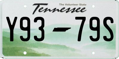 TN license plate Y9379S
