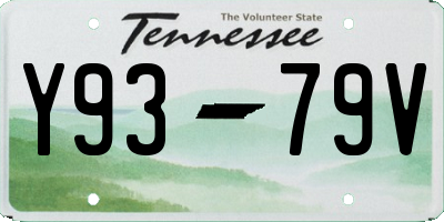 TN license plate Y9379V