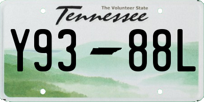 TN license plate Y9388L