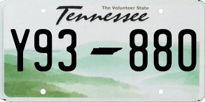 TN license plate Y9388O