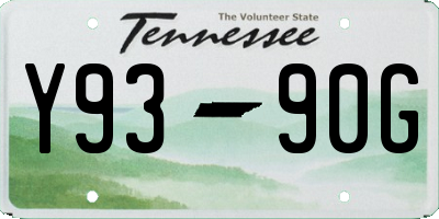 TN license plate Y9390G